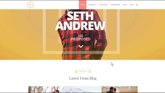 Wedding WordPress Theme Home-Page Presentation - Responsive Wedding Template смотреть онлайн