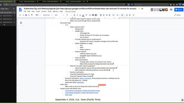 Kubernetes SIG Auth 2019-09-18 смотреть онлайн