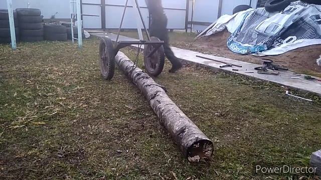 Прицеп телега -2 для перевозки брёвен. смотреть онлайн