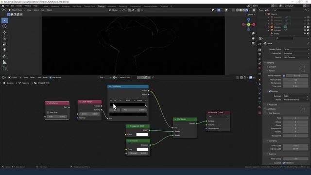 CREATE A PROCEDURAL EMISSIVE WIREFRAME MATERIAL FOR BLENDER смотреть онлайн