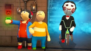 МАНЬЯК ПИЛА ИЩЕТ НАС! САМАЯ ОПАСНАЯ НЫЧКА В МИРЕ! УГАРНЫЕ ПЛАСТИЛИНОВЫЕ ПРЯТКИ В HUMAN FALL FLAT