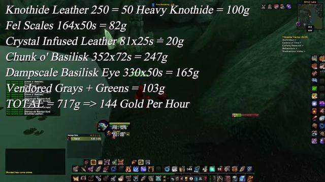 Farming 5 HOURS of BASILISKS at Lake Silmyr in Terokkar | WoW TBC Classic Gold Farm смотреть онлайн