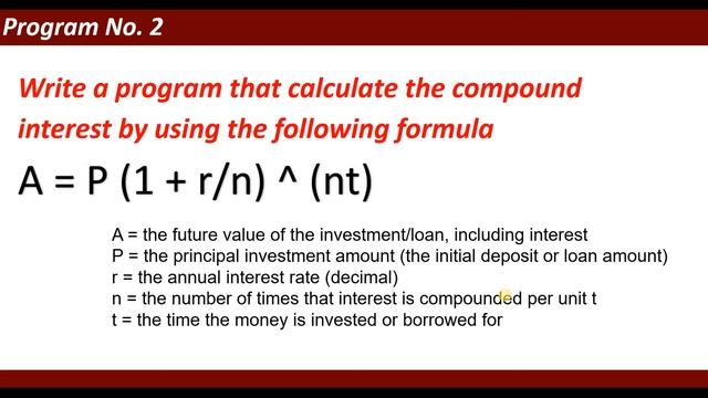 How to calculate simple and compound interest in python || interest calculator in python смотреть онлайн