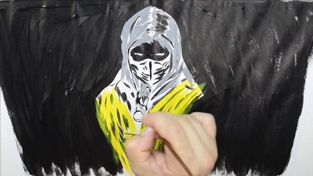 How to draw a scorpion from mortal kombat