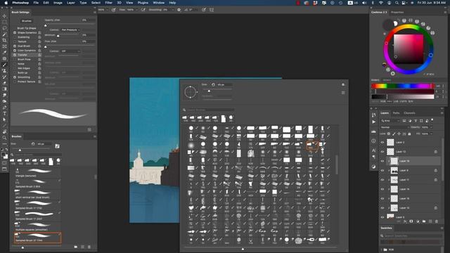 Building landscape study: photoshop sketch смотреть онлайн
