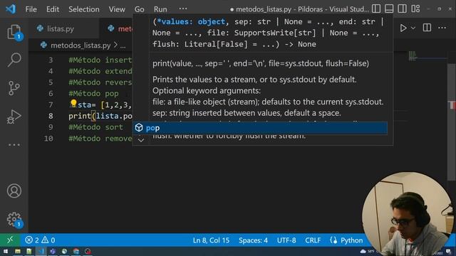 Metodo pop en listas python, rápido y sencillo. смотреть онлайн