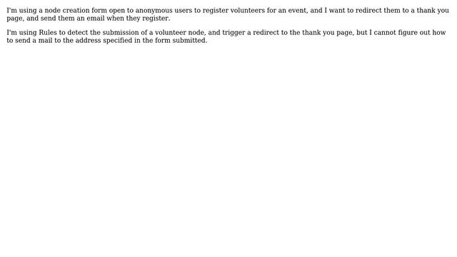 Sending mail to an adress specified in a node creation form with an CCK email field with Rules смотреть онлайн