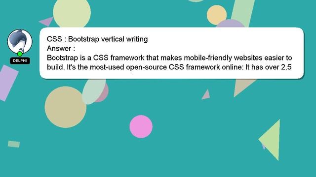 CSS : Bootstrap vertical writing смотреть онлайн