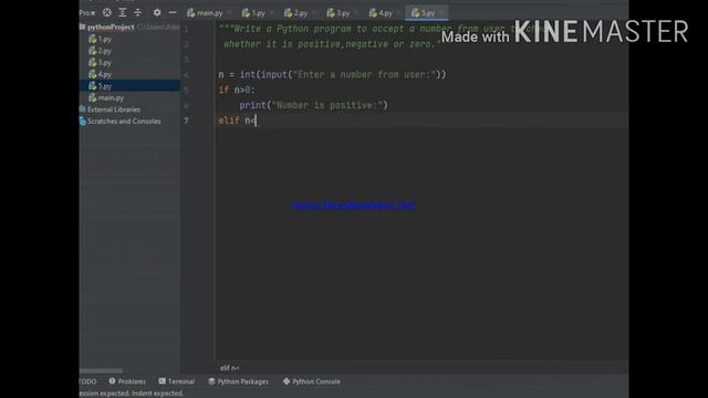 Python program to check the given number is positive, negative or zero смотреть онлайн