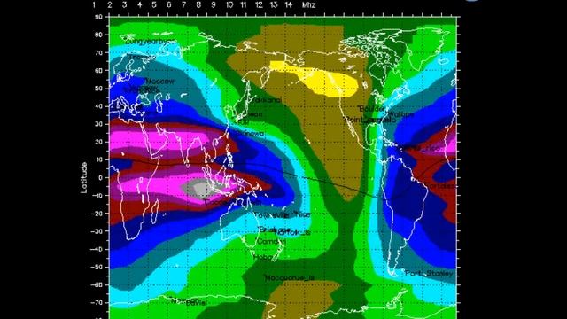 Global Ionospheric foF2 Map March 01 ~ 10, 2013 смотреть онлайн