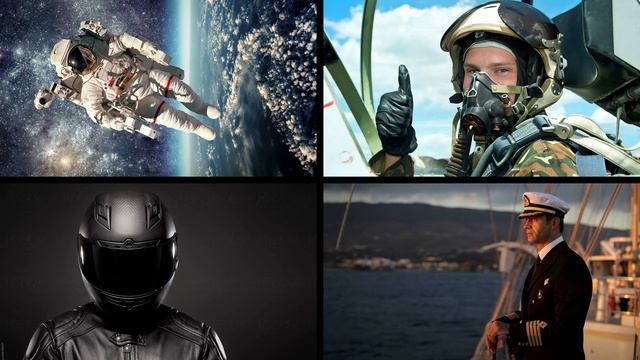 Ребята, изучаем кто на каком транспорте ездит. Военный летчик, капитан, космонавт и мотоциклист. смотреть онлайн