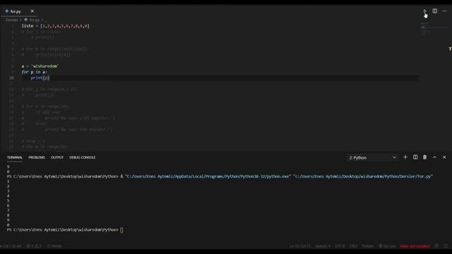 Python Dersleri - 7 | For döngüsü | Python Tutorial - 2021 смотреть онлайн