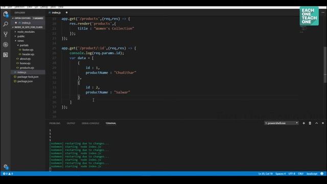 #19 URL Parameters in Nodejs | Each One Teach One смотреть онлайн