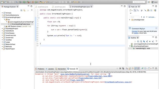 032 Error Handling Exceptions in Java смотреть онлайн
