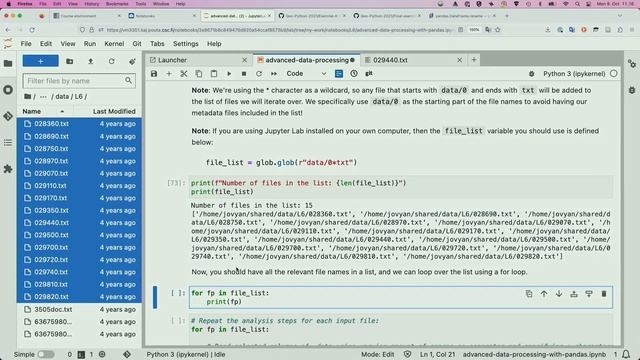 Geo-Python 2023 Lesson 6.2 - Data analysis using Pandas (ctd.), debugging смотреть онлайн