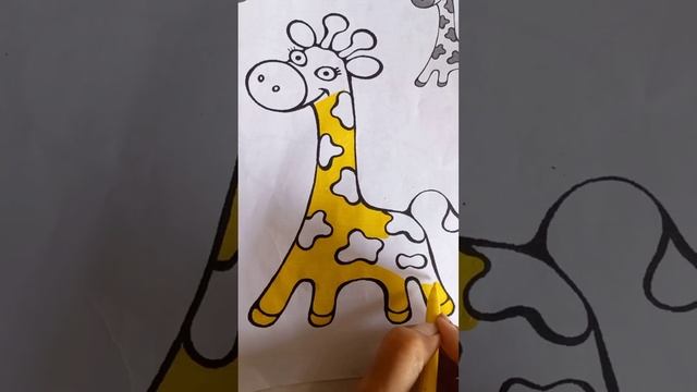 colors drawing Giraffe смотреть онлайн