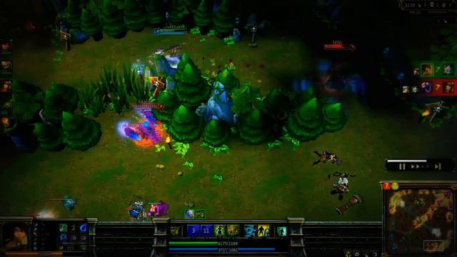League Of Legends - Nidalee Jukes Spears and get a unofficial triple kill! смотреть онлайн