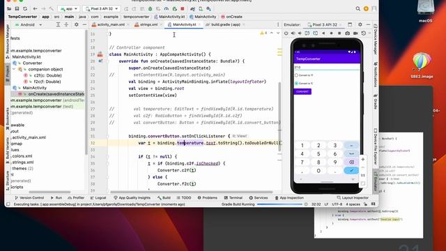 Add View Binding and an Icon to TempConverter смотреть онлайн