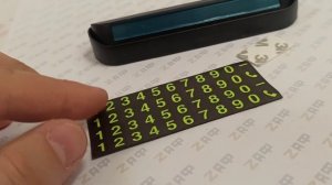 Подставка автовизитка для номера телефона в машину, чёрная, код товара 11693