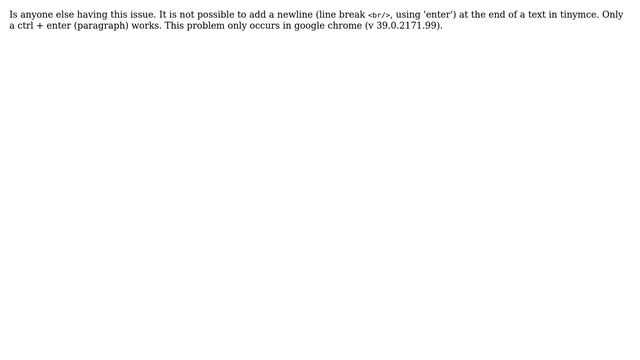 Wordpress: TinyMce Chrome newline issue смотреть онлайн