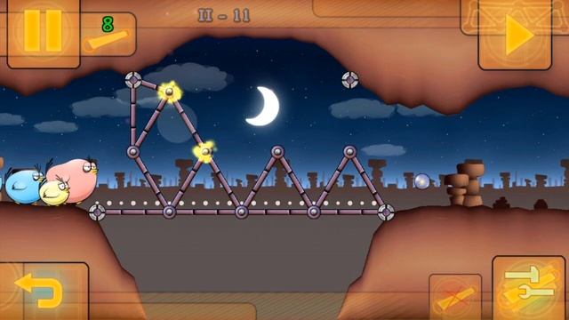 Fat Birds Build A Bridge - Level 2-11 - Walkthrough 3 Stars смотреть онлайн