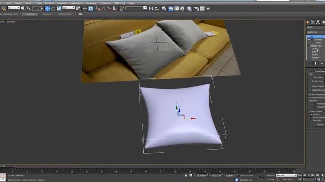 3D Max.Видео уроки для начинающих.Видео урок по созданию подушки в 3Ds Max Edit poly смотреть онлайн