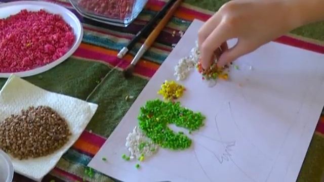 Пейзаж з кольорового рису від Алли Жупанюк смотреть онлайн