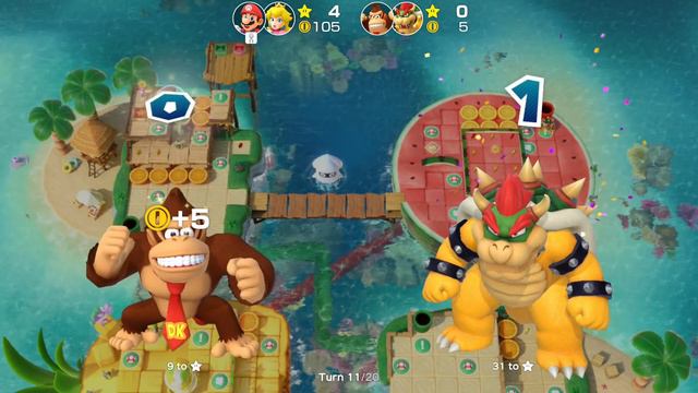 Super Mario Party Mario and Peach vs Donkey Kong and Bowser #76 смотреть онлайн