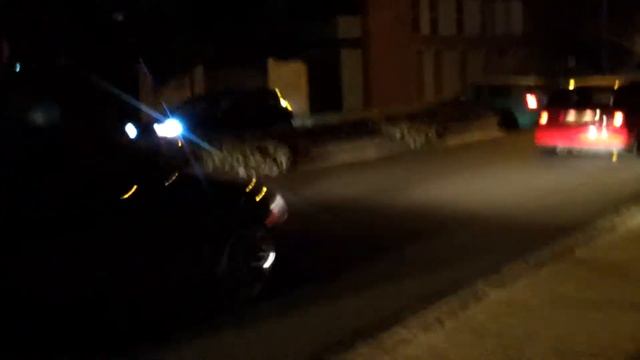 Lowered Green VW Golf driving on the ground смотреть онлайн