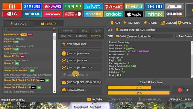 Redmi 10C Frp Reset Sideload Mode Via Unlock Tool