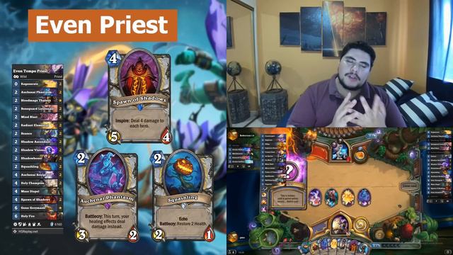 Best Even Decks for all Classes. Hearthstone. Rise Of Shadows смотреть онлайн