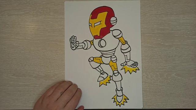 How to draw Iron man / Как нарисовать Железного человека / Рисуем железного человека. Рисуем вместе смотреть онлайн