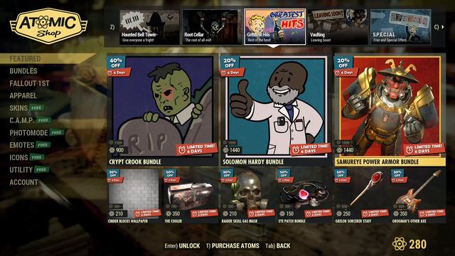 Fallout 76: Atom Shop (Bell Tower) ☢ NEW Offers - 17 October 2023 смотреть онлайн