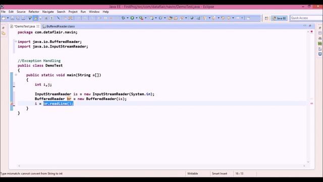 Java Exception Handling Checked Exception BufferedReader смотреть онлайн