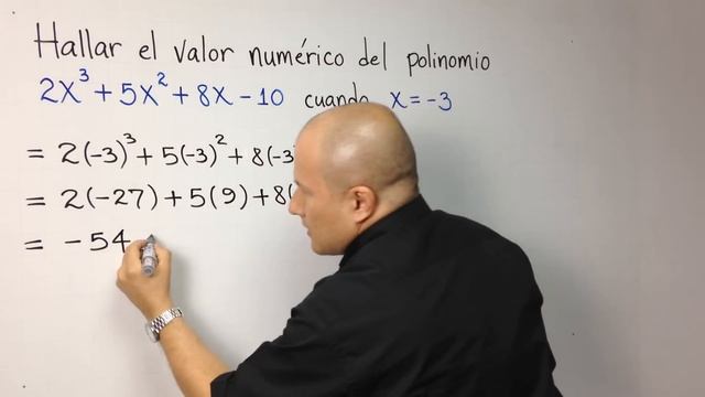 VALOR NUMÉRICO DE UN POLINOMIO - Ejercicio 1 смотреть онлайн