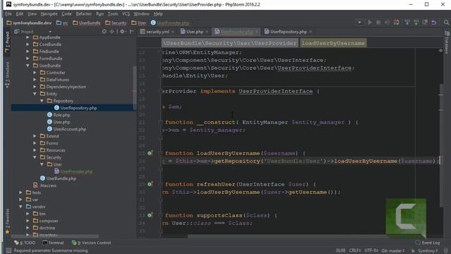 Свой User Provider - (UserBundle #17) смотреть онлайн