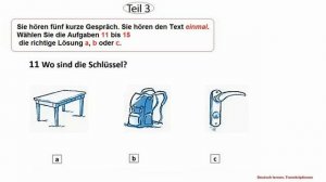 Goethe Zertifikat A2 Hören - 2024 - Test 3.