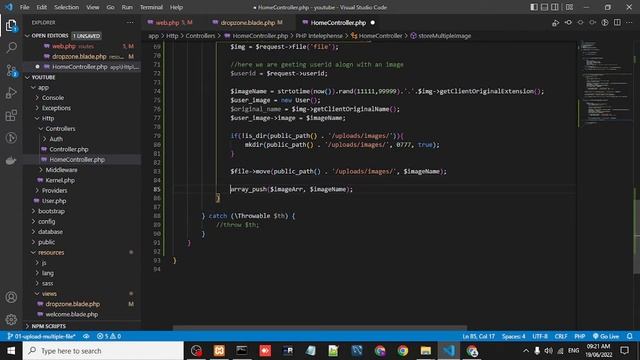 Dropzone Multiple Image Upload With HTML Form | Laravel | 2022 смотреть онлайн