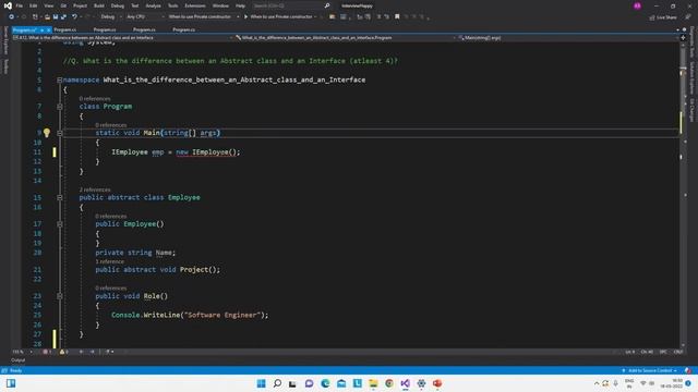 Can you create an instance of an Abstract class or an Interface ? смотреть онлайн