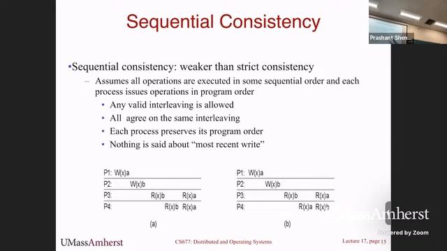 UMass CS677 (Spring'23) - Lecture 17 - Consistency Models and Eventual Consistency смотреть онлайн
