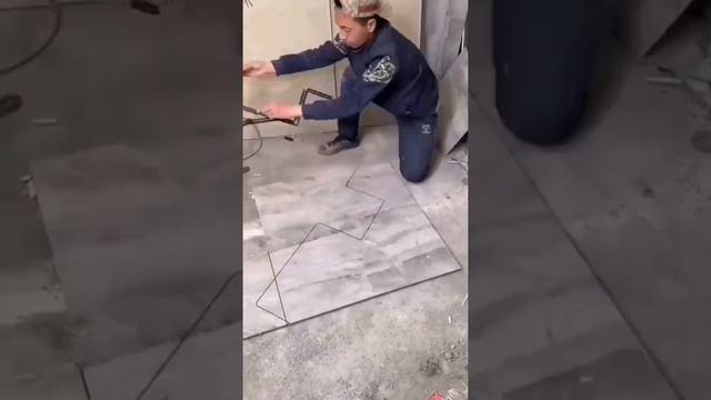 Многоугловой шаблон плиточника в действии смотреть онлайн