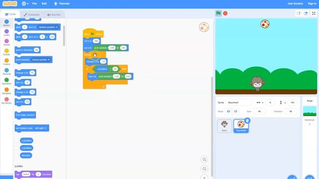 How to make a dodge the ball game on scratch Tutorial смотреть онлайн