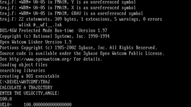 Fortran 77 programming in FreeDOS смотреть онлайн