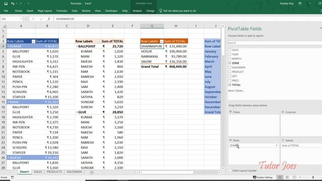 Pivot Table In Tamil | Expand and Collapse Pivot Table in Excel смотреть онлайн