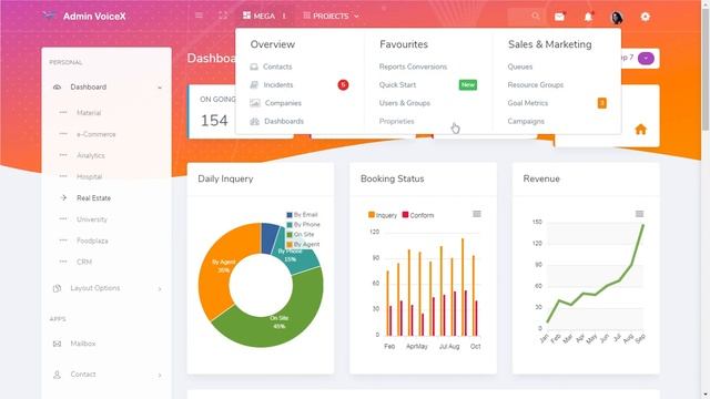 Real Estate Dashboard Bootstrap Admin Templates with LTR Light Theme смотреть онлайн