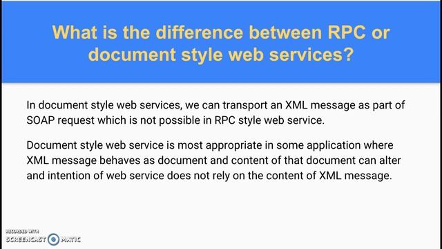 What is the difference between RPC or document style web services? смотреть онлайн