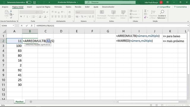 Arredondar Multiplos no Excel | Como fazer formulas e funções смотреть онлайн