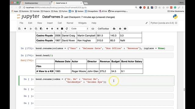 9 DataFrames III Rename Index Labels or Columns in a DataFrame смотреть онлайн