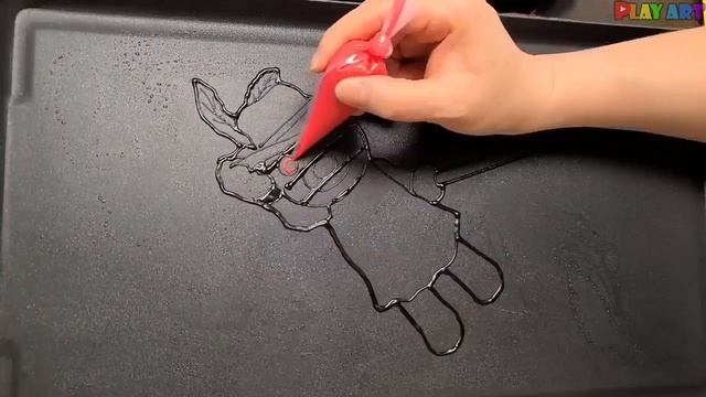 ROBLOX PIGGY JUMPSCARES PANCAKE ART- DINO PIGGY, CLOWNY, ZIZZY, PIGGY,로블록스 피기 팬케이크아트,다이노피기,크라운,지지,피 смотреть онлайн