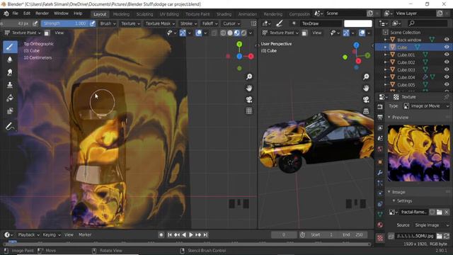 How to Paint Flames on Car in Blender - Texture Painting смотреть онлайн